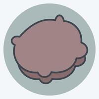 Icon Pillows. related to Bedding symbol. color mate style. design editable vector