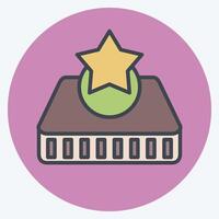 Icon Mattress 2. related to Bedding symbol. color mate style. design editable vector