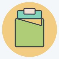 Icon Bed. related to Bedding symbol. color mate style. design editable vector