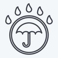 Icon Waterproof. related to Bedding symbol. line style. design editable vector