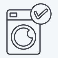 Icon Washing Machine. related to Bedding symbol. line style. design editable vector