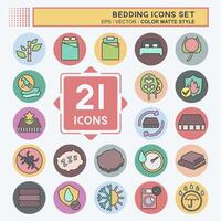 Icon Set Bedding. related to Education symbol. color mate style. design editable vector