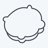 Icon Pillows. related to Bedding symbol. line style. design editable vector