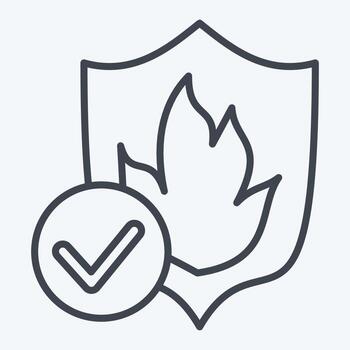 Icon Fireproof. related to Bedding symbol. line style. design editable vector