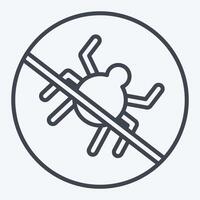 Icon No Bugs. related to Bedding symbol. line style. design editable vector