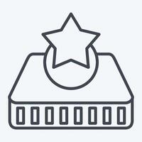 Icon Mattress 2. related to Bedding symbol. line style. design editable vector