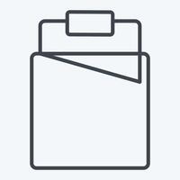 Icon Bed. related to Bedding symbol. line style. design editable vector