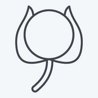 Icon Cotton. related to Bedding symbol. line style. design editable vector