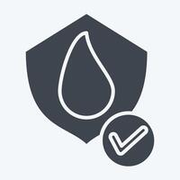 Icon Shield. related to Bedding symbol. glyph style. design editable vector