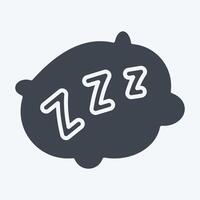 Icon Pillow. related to Bedding symbol. glyph style. design editable vector