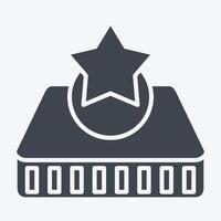 Icon Mattress 2. related to Bedding symbol. glyph style. design editable vector