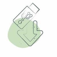 Icon USB. related to Download symbol. Color Spot Style. design editable vector