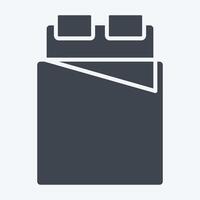 Icon Bed 2. related to Bedding symbol. glyph style. design editable vector