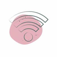 Icon Wifi. related to Download symbol. Color Spot Style. design editable vector