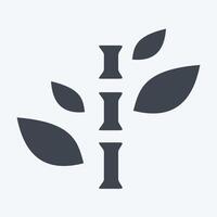 Icon Bamboo. related to Bedding symbol. glyph style. design editable vector