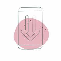 Icon Phone. related to Download symbol. Color Spot Style. design editable vector