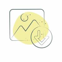 Icon Photo. related to Download symbol. Color Spot Style. design editable vector