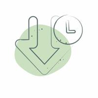 Icon Download Time. related to Download symbol. Color Spot Style. design editable vector