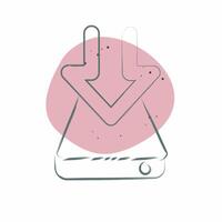 Icon Hard Drive. related to Download symbol. Color Spot Style. design editable vector