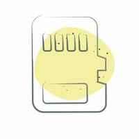 Icon Memory Card. related to Download symbol. Color Spot Style. design editable vector