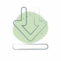 Icon Download 2. related to Download symbol. Color Spot Style. design editable vector