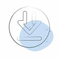 Icon Download. related to Download symbol. Color Spot Style. design editable vector