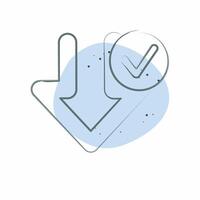 Icon Download Complete. related to Download symbol. Color Spot Style. design editable vector