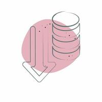Icon Database. related to Download symbol. Color Spot Style. design editable vector