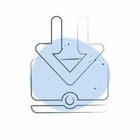 Icon Computer. related to Download symbol. Color Spot Style. design editable vector