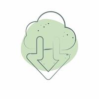 Icon Cloud. related to Download symbol. Color Spot Style. design editable vector