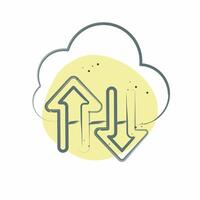 Icon Cloud Storage. related to Download symbol. Color Spot Style. design editable vector