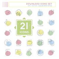 Icon Set Download. related to Education symbol. Color Spot Style. design editable vector