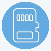 Icon Memory Card. related to Download symbol. blue eyes style. design editable vector