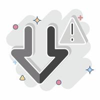 Icon Download Error. related to Download symbol. comic style. design editable vector