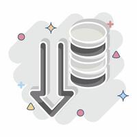 Icon Database. related to Download symbol. comic style. design editable vector