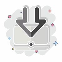 Icon Computer. related to Download symbol. comic style. design editable vector