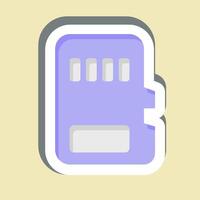 Sticker Memory Card. related to Download symbol. design editable vector