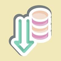 Sticker Database. related to Download symbol. design editable vector
