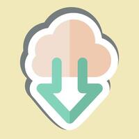 Sticker Cloud. related to Download symbol. design editable vector