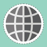 Sticker line cut Network. related to Download symbol. design editable vector