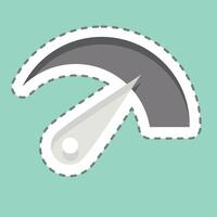Sticker line cut Bandwidht. related to Download symbol. design editable vector