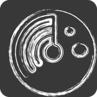 Icon Virus Scan. related to Download symbol. chalk Style. design editable vector