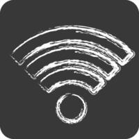 Icon Wifi. related to Download symbol. chalk Style. design editable vector