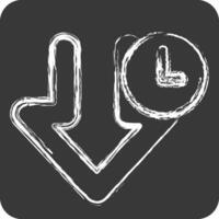 Icon Download Time. related to Download symbol. chalk Style. design editable vector