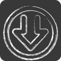 Icon Download Progress. related to Download symbol. chalk Style. design editable vector
