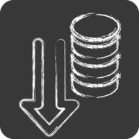 Icon Database. related to Download symbol. chalk Style. design editable vector