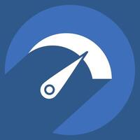 Icon Bandwidht. related to Download symbol. long shadow style. design editable vector