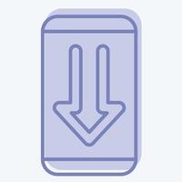 Icon Phone. related to Download symbol. two tone style. design editable vector