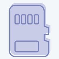 Icon Memory Card. related to Download symbol. two tone style. design editable vector