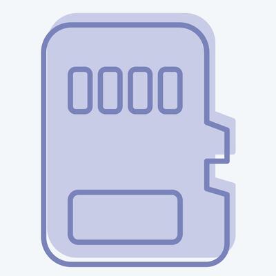 Icon Memory Card. related to Download symbol. two tone style. design editable